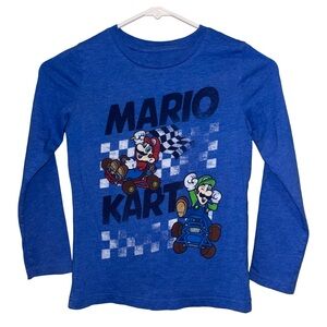 Mario Brothers Long Sleeve Blue Shirt Boys Size 7 by Jumping Beans